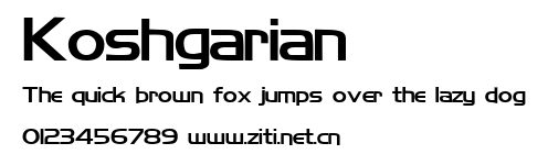 Koshgarian.ttf字體轉換器圖片