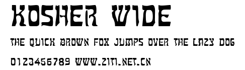 Kosher Wide.ttf字體轉換器圖片
