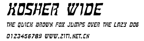 Kosher Wide.ttf字體轉換器圖片