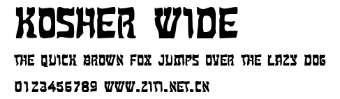 Kosher Wide.ttf字體轉換器圖片