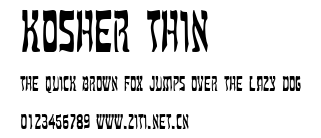 Kosher Thin.ttf字體轉換器圖片