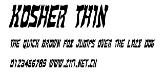 Kosher Thin.ttf字體轉換器圖片