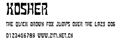 Kosher.ttf字體轉換器圖片