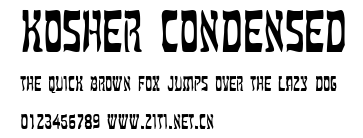 Kosher Condensed.ttf字體轉換器圖片
