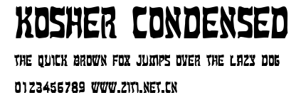 Kosher Condensed.ttf字體轉換器圖片