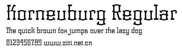 Korneuburg Regular.ttf字體轉換器圖片