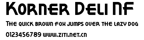 Korner Deli NF.ttf字體轉換器圖片