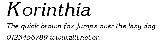 Korinthia.ttf字體轉換器圖片