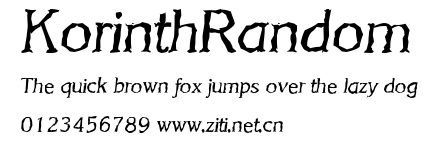 KorinthRandom.ttf字體轉換器圖片