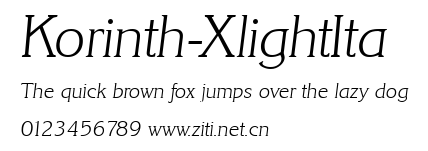 Korinth-XlightIta.ttf字體轉換器圖片