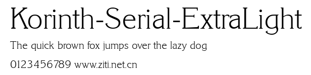 Korinth-Serial-ExtraLight.ttf字體轉換器圖片