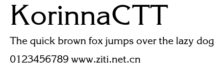KorinnaCTT.ttf字體轉換器圖片