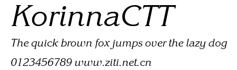 KorinnaCTT.ttf字體轉換器圖片