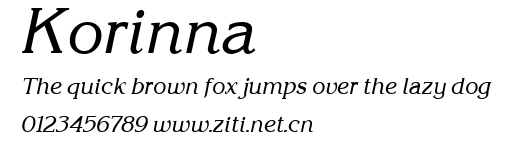 Korinna.ttf字體轉換器圖片