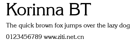 Korinna BT.ttf字體轉換器圖片