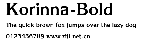 Korinna-Bold.ttf字體轉換器圖片