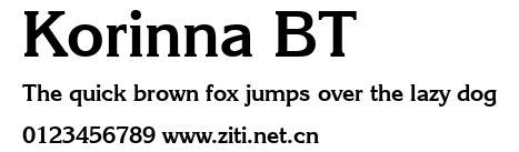 Korinna BT.ttf字體轉換器圖片