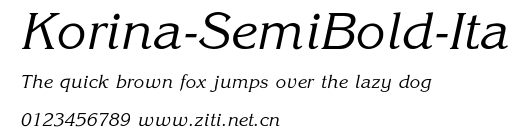 Korina-SemiBold-Ita.ttf字體轉換器圖片