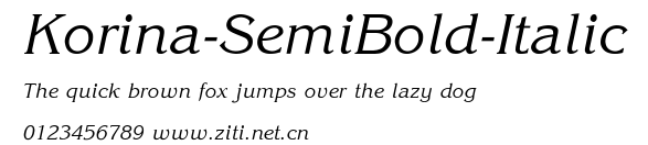 Korina-SemiBold-Italic.ttf字體轉換器圖片