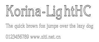 Korina-LightHC.ttf字體轉換器圖片