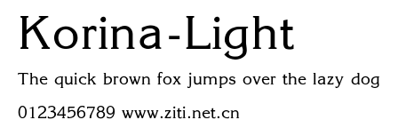 Korina-Light.ttf字體轉換器圖片