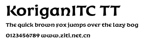 KoriganITC TT.ttf字體轉換器圖片