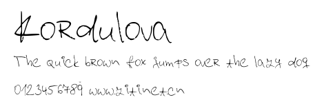 Kordulova.ttf字體轉換器圖片