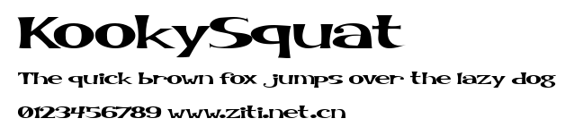 KookySquat.ttf字體轉換器圖片