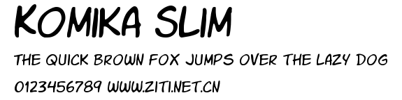 Komika Slim.ttf字體轉換器圖片