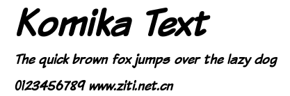 Komika Text.ttf字體轉換器圖片