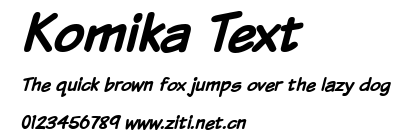 Komika Text.ttf字體轉換器圖片