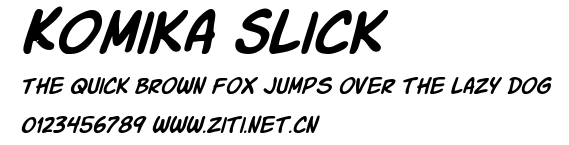 Komika Slick.ttf字體轉換器圖片