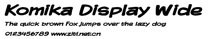 Komika Display Wide.ttf字體轉換器圖片