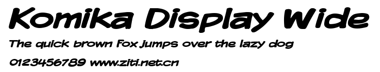 Komika Display Wide.ttf字體轉換器圖片