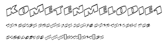 KometenMelodie1.ttf字體轉換器圖片