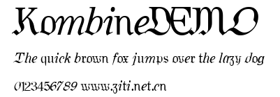 KombineDEMO.ttf字體轉換器圖片