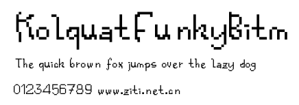 KolquatFunkyBitm.ttf字體轉換器圖片