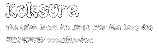 Koksure.ttf字體轉換器圖片