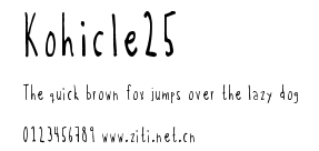 Kohicle25.ttf字體轉換器圖片