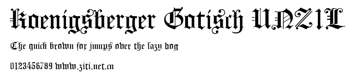 Koenigsberger Gotisch UNZ1L.ttf字體轉換器圖片