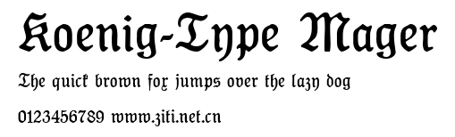 Koenig-Type Mager.ttf字體轉換器圖片