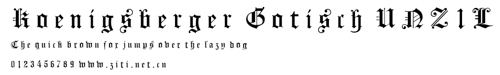 Koenigsberger Gotisch UNZ1L.ttf字體轉換器圖片