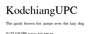KodchiangUPC.ttf字體轉換器圖片