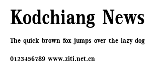 Kodchiang News.ttf字體轉換器圖片
