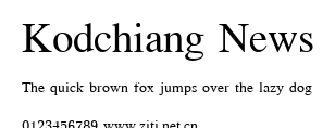 Kodchiang News.ttf字體轉換器圖片