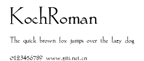 KochRoman.ttf字體轉換器圖片