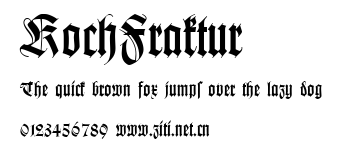 KochFraktur.ttf字體轉換器圖片