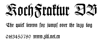 KochFraktur DB.ttf字體轉換器圖片