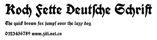 Koch Fette Deutsche Schrift.ttf字體轉換器圖片