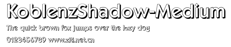 KoblenzShadow-Medium.ttf字體轉換器圖片